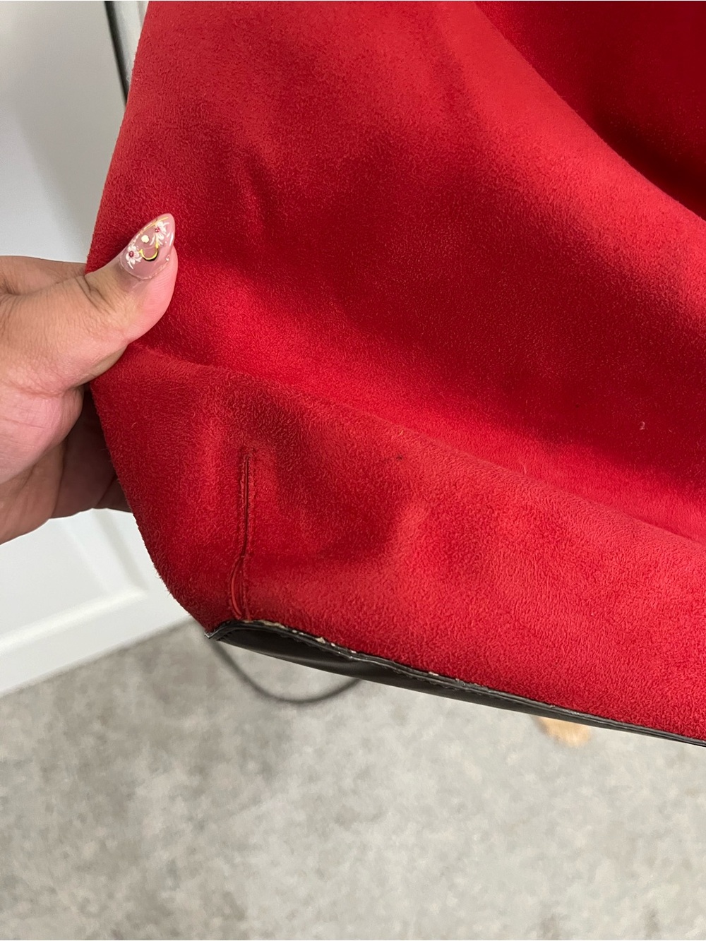 vintage Coach red suede hobo bag,medium - Picture 8 of 14